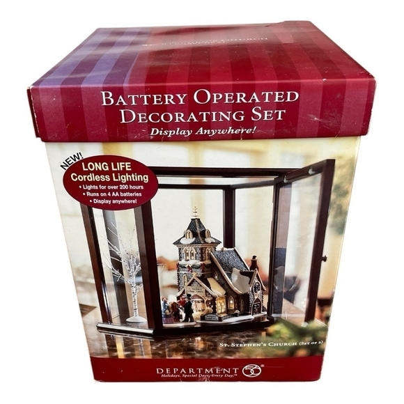 VNTG Christmas Village Department 56 St Stephen Church Victorian Cathedral - Picture 7 of 8